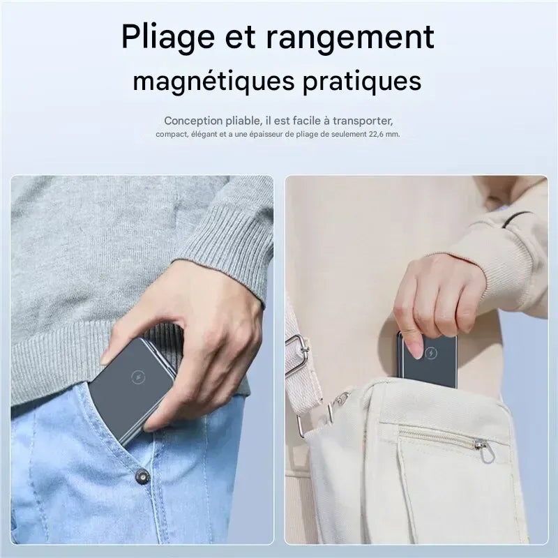 Station de Charge Sans Fil 3 en 1 Magnétique Pliable pour iPhone