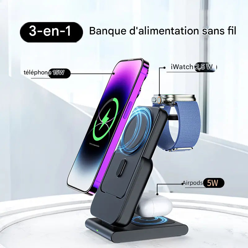 Chargeur magnétique 5000mAh avec batterie externe pour iPhone