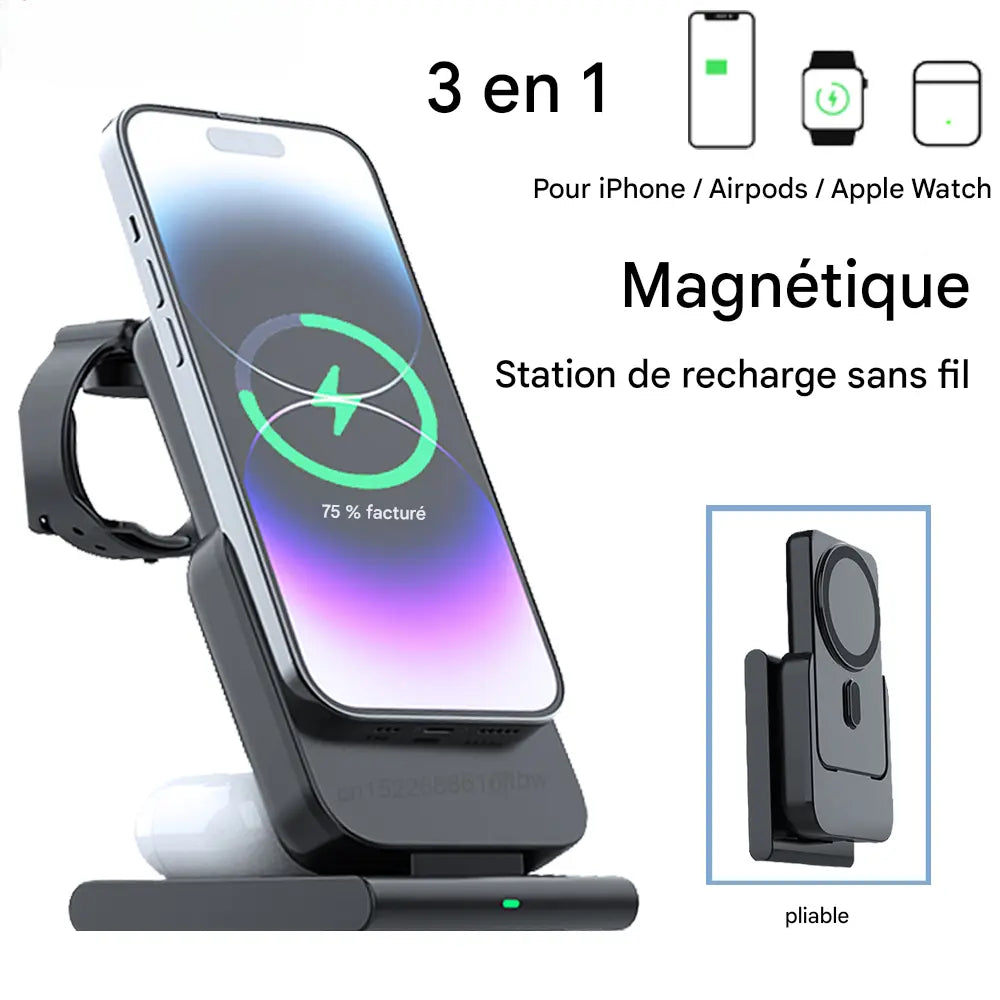Chargeur magnétique 5000mAh avec batterie externe pour iPhone