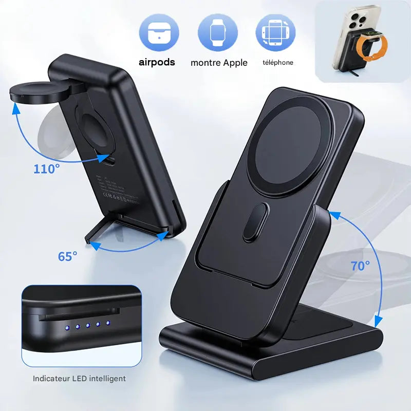 Chargeur magnétique 5000mAh avec batterie externe pour iPhone