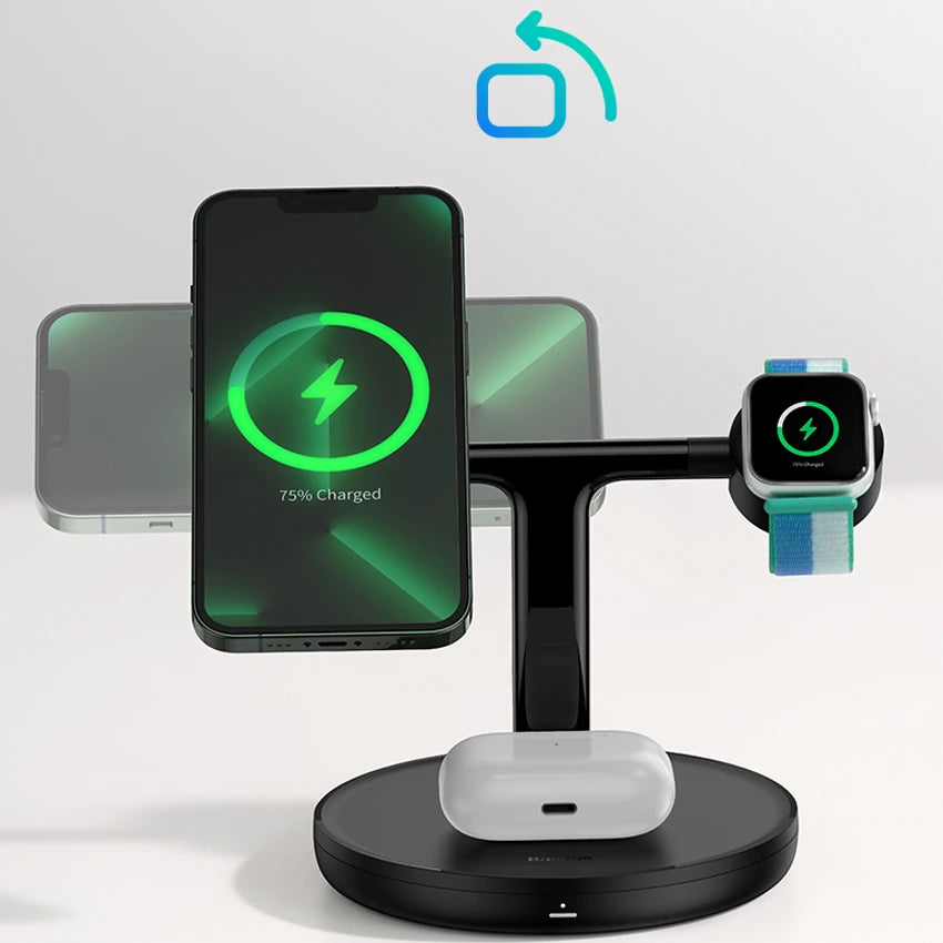 Chargeur magnétique 20W sans fil 3 en 1 pour iPhone