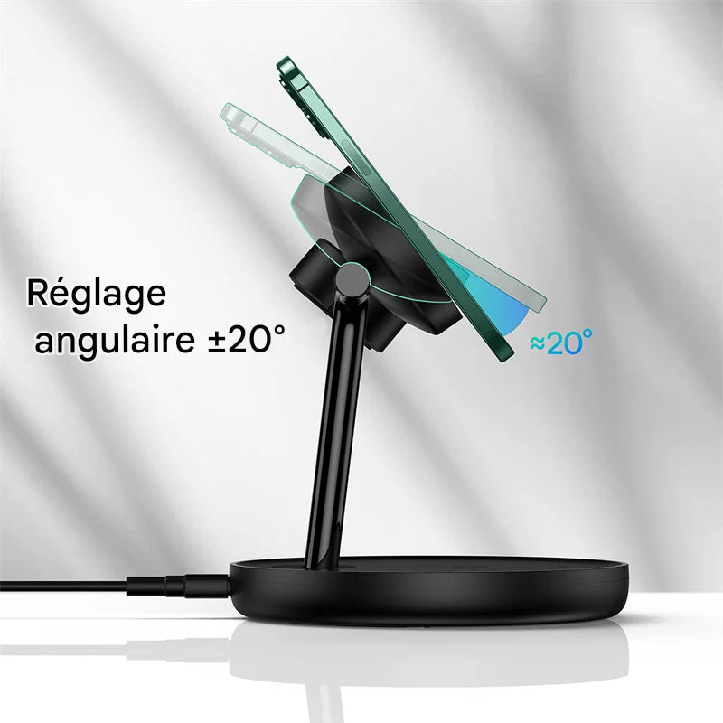 Chargeur magnétique 20W sans fil 3 en 1 pour iPhone