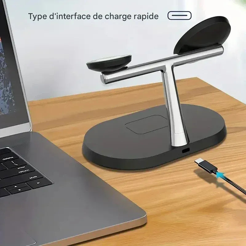 Chargeur sans Fil 3-en-1 Charge Rapide pour iPhone