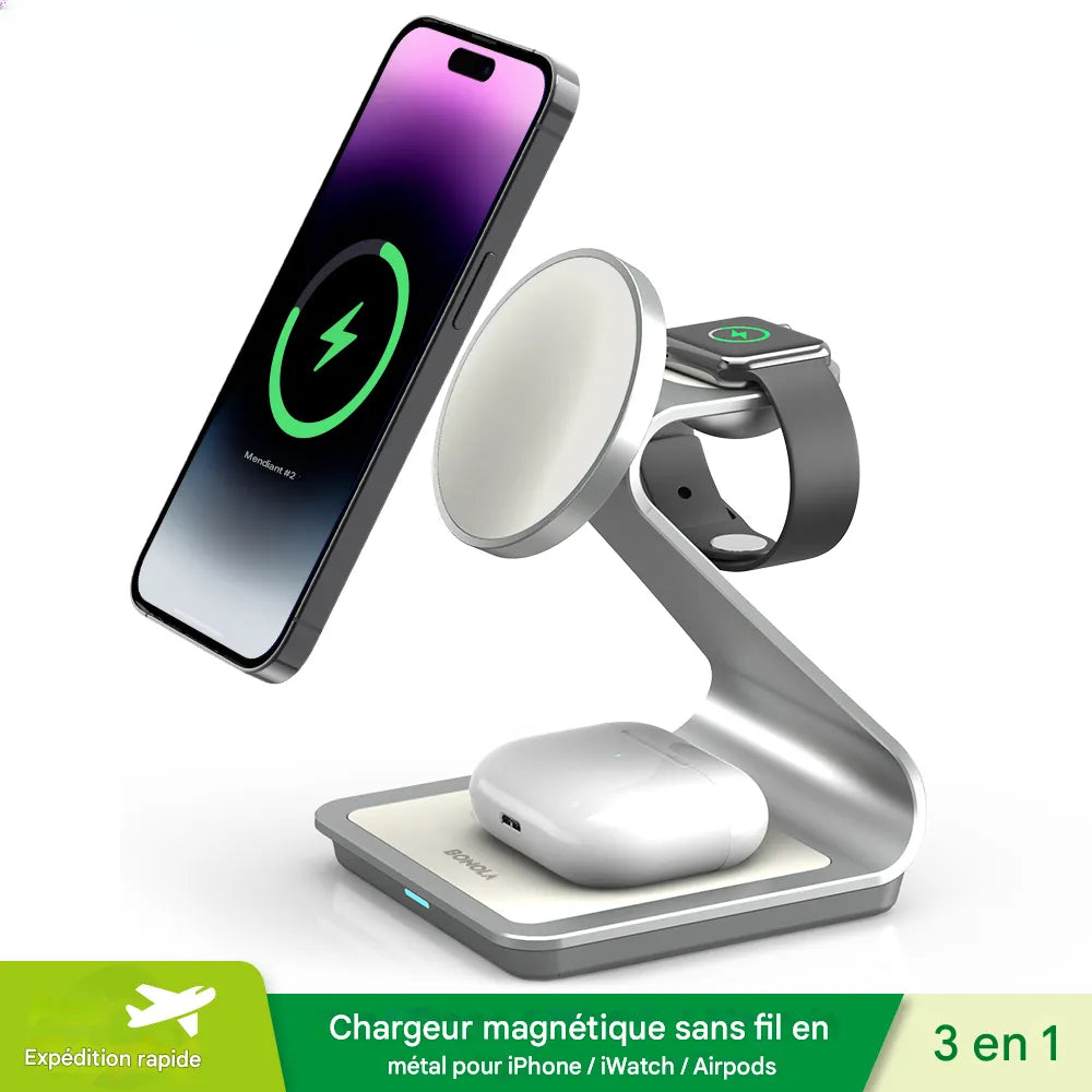 Station de charge sans fil 30W pour iPhone