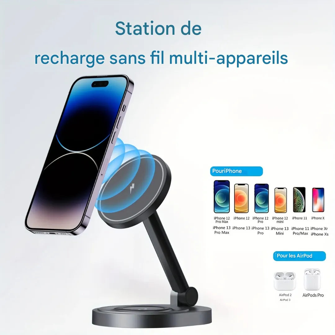 Support de charge rapide 2 en 1 ou 3 en 1 pour iPhone