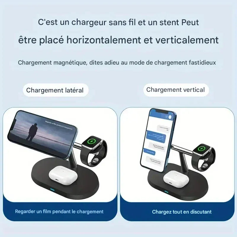 Chargeur sans Fil 3-en-1 Charge Rapide pour iPhone