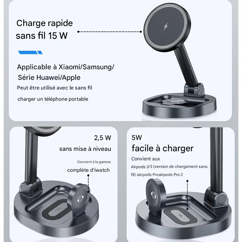 Support de charge rapide 2 en 1 ou 3 en 1 pour iPhone